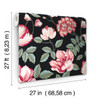 York Wallcoverings Grandmillennial GR5901 Morning Garden Wallpaper Black