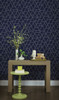 York Wallcoverings Grandmillennial GR5911 Pathways Wallpaper Navy