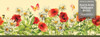 GB40020 Grace & Gardenia Wildflower Bloom Peel and Stick Wallpaper Border 10in Height x 15ft Long,Yellow Green Red