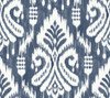 York Wallcoverings PSW1143RL Premium Peel + Stick Coastal Hawthorne Ikat Wallpaper Blue