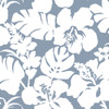 York Wallcoverings Water's Edge Resource Library CV4440 Hibiscus Arboretum Wallpaper Blue