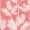 York Wallcoverings Water's Edge Resource Library CV4407 King Palm Silhouette Wallpaper Coral