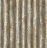 2701-22334 Corrugated Metal Industrial Texture with Tonal Shading and Rust Accents Wallpaper Brown Color Modern Style Non Woven Unpasted Wall Covering by Brewster Made in Great Britain