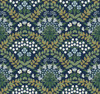 RP7324 Bramble Wallpaper Navy Blue, Green from Rifle Paper Co. Second Edition by York Wallcoverings