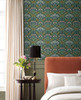 RP7322 Bramble Wallpaper Green, Gold from Rifle Paper Co. Second Edition by York Wallcoverings