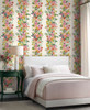 RP7310 Garden Party Trellis Wallpaper White, Dark Pink from Rifle Paper Co. Second Edition by York Wallcoverings