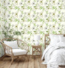 GW4051 Garden and Butterflies Peel & Stick Wallpaper Roll 20.5in W x 18ft L