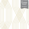 GW0131 Diamond Lines Peel & Stick Wallpaper Roll 20.5in W x 18ft L, Gray Tan