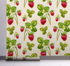 GW4071 Very Berry Strawberry Peel & Stick Wallpaper Roll 20.5in W x 18ft L