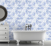 GW6042 Grace & Gardenia Blue Splatter Peel and Stick Wallpaper Roll 20.5 inch Wide x 18 ft. Long,Blue White