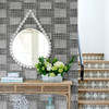 2903-25824 Maxwell Black Geometric Wallpaper Modern Style Abstract Theme Unpasted Non Woven Material Blue Bell Collection from  A-Street Prints by Brewster