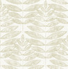 2999-25100 Akira Taupe Leaf Wallpaper in Natural Neutral Biege Colors with Block Print Leaves Botanical Style Non Woven Unpasted Wall Covering by Brewster