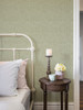 2999-25792 Tuckernuck Linen Wallpaper in Mossy Mid Green White Colors with Soft Dimension Threads Fabric Textures Graphics Style Non Woven Unpasted Wall Covering by Brewster