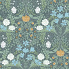 2999-24106 Froso Garden Damask Wallpaper in Turquoise Blue Yellow Pale Green Colors with Twining Leafy Stems Flowers Botanical Style Non Woven Unpasted Wall Covering by Brewster