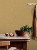 2999-55003 Anna Mustard Fern Trail Wallpaper in Warm Yellow Colors with Hand Drawn Curling Plant Leaves Botanical Style Non Woven Unpasted Wall Covering by Brewster
