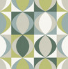 2903-25845 Archer Green Linen Geometric Wallpaper Retro Style Graphics Theme Unpasted Non Woven Material Blue Bell Collection from  A-Street Prints by Brewster
