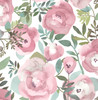 2903-25839 Orla Pink Floral Wallpaper Kids Style Botanical Theme Unpasted Non Woven Material Blue Bell Collection from  A-Street Prints by Brewster