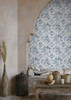 MN1891 Quartet Wallpaper White / Blue from Mediterranean by York Wallcoverings