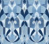 MN1920 Malta Wallpaper Blue / Silver from Mediterranean by York Wallcoverings