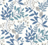 MN1842 Eden Retreat Wallpaper White / Blue from Mediterranean by York Wallcoverings