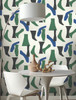 PSW1057RL Modernist Peel and Stick Wallpaper Green / Blue from Risky Business Vol. III by York Wallcoverings