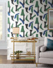 PSW1057RL Modernist Peel and Stick Wallpaper Green / Blue from Risky Business Vol. III by York Wallcoverings