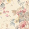 RG35726 Norwall Rose Gardeт 2 La Rosa Сream Pink Blue Wallpaper