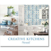 Norwall Wallcoverings CK36613 Creative Kitchens Wine Crates Teal Beige Wallpaper