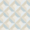 Norwall Wallcoverings CK36618 Creative Kitchens Dimensonal Diamonds Wallpaper Beige, Teal