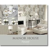 Norwall Manor House MH36513 La Campagne Gray Black Off White Wallpaper