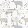 Norwall Wallcoverings KE29952 Creative Kitchens Cow Parade Wallpaper Green