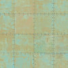 Norwall Wallcoverings LL36225 Illusions 2 Steel Tile Wallpaper Aqua, Green, Metallic Copper