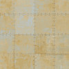 Norwall LL36229 Illusions 2 Steel Tile Metallic Gold Brown Blue Wallpaper