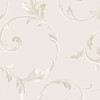 Norwall Wallcoverings Silk Impressions 2 IM36417  In-register Scroll Wallpaper Light Beige Light Taupe Metallic Gold