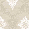Norwall Wallcoverings Silk Impressions 2 IM36425  In-register Silk Damask Wallpaper Taupe White Beige