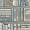 Norwall Wallcoverings LL36203 Illusions 2 Bookcase Wallpaper Blue, Brown