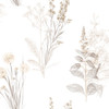 Norwall Wallcoverings AB42446 Abby Rose 3 Flora Wallpaper Beige/Grey