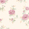 Norwall Wallcoverings Silk Impressions 2 IM36404  In Register Rose Trail Wallpaper Cream Pink Green