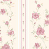 Norwall Wallcoverings Silk Impressions 2 IM36410  In Register Rose Stripe Wallpaper Cream Pink Green