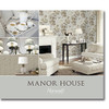 CH22568 Norwall Grand Chateau Manor House Regal Damask Green Beige Wallpaper