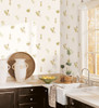 Norwall Wallcoverings  FK34432 Fresh Kitchens 5 Fresh Herbs Wallpaper Beige, Green