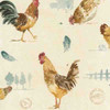 Norwall Wallcoverings  FK34434 Fresh Kitchens 5 Fresh Chicken Wallpaper Beige, Teal, Orange