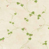 Norwall Wallcoverings FK34435 Fresh Kitchens 5 Small Berries Trail Tan Green Red Wallpaper