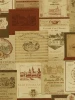 Norwall Wallcoverings KK26754 Kitchen Elements Wine Labels Wallpaper Red, Cream, Orange