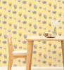 Norwall Wallcoverings  FK34420 Fresh Kitchens 5 Printemps Tea Cups Wallpaper Yellow, Grey