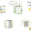 Norwall Wallcoverings  FK34423 Fresh Kitchens 5 Bee Hive Wallpaper Yellow, Green, Grey
