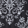 Norwall Wallcoverings Classic Silks 2 CS27361 Constantine Wallpaper Metallic Silver Black