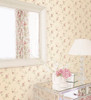 Norwall Wallcoverings Silk Impressions 2 MD29401 In-Register White Wedding Trail Wallpaper Cream Pink Green