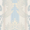 Norwall Wallcoverings Classic Silks 2 CS35606 String Damask Wallpaper Blue, Beige, Taupe