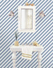 Diagonal Stripe Wallpaper in Blue, Denim ST36916 by Norwall